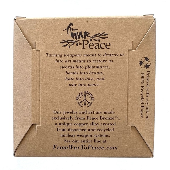 Bronze Lotus Flower Ornament with Ribbon - Picture 2 of 2